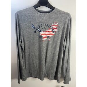 Free Country Mens Long‎ Sleeve Shirt Gray Size XL (NWT)
